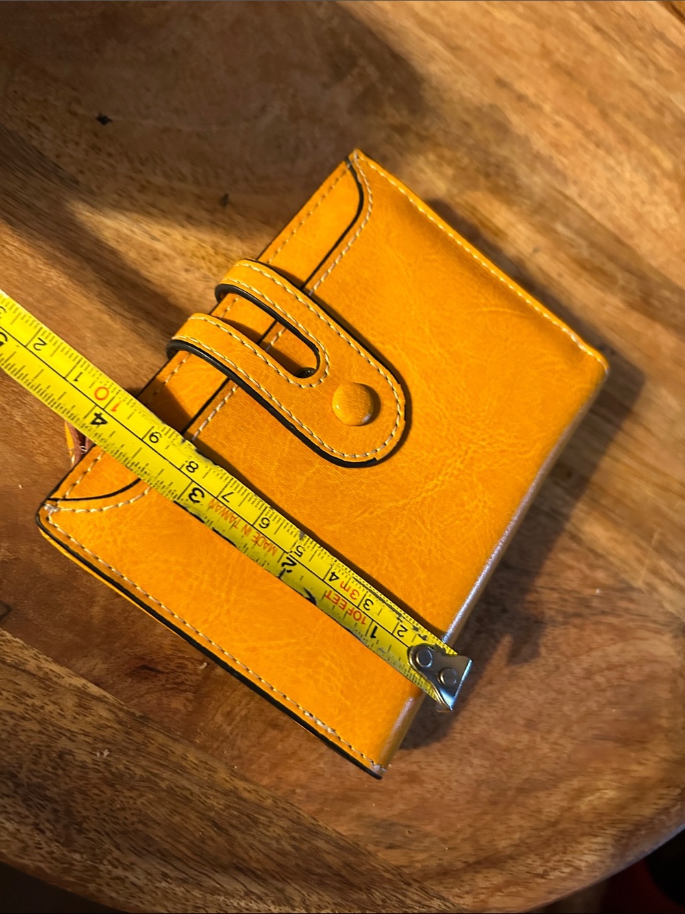 Anne Klein Yellow Leather Snap Card Holder - Picture 7 of 10
